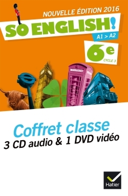 So English! Anglais 6e éd. 2016 - Coffret CD audio classe + DVD video