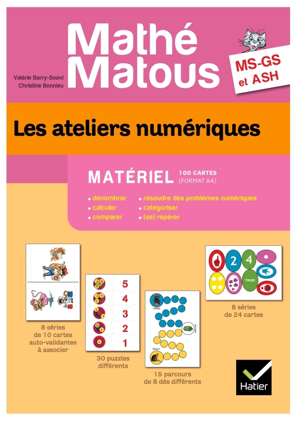 Mathé-Matous MS/GS/ASH éd. 2011 - Les ateliers numériques Matériel 100 cartes