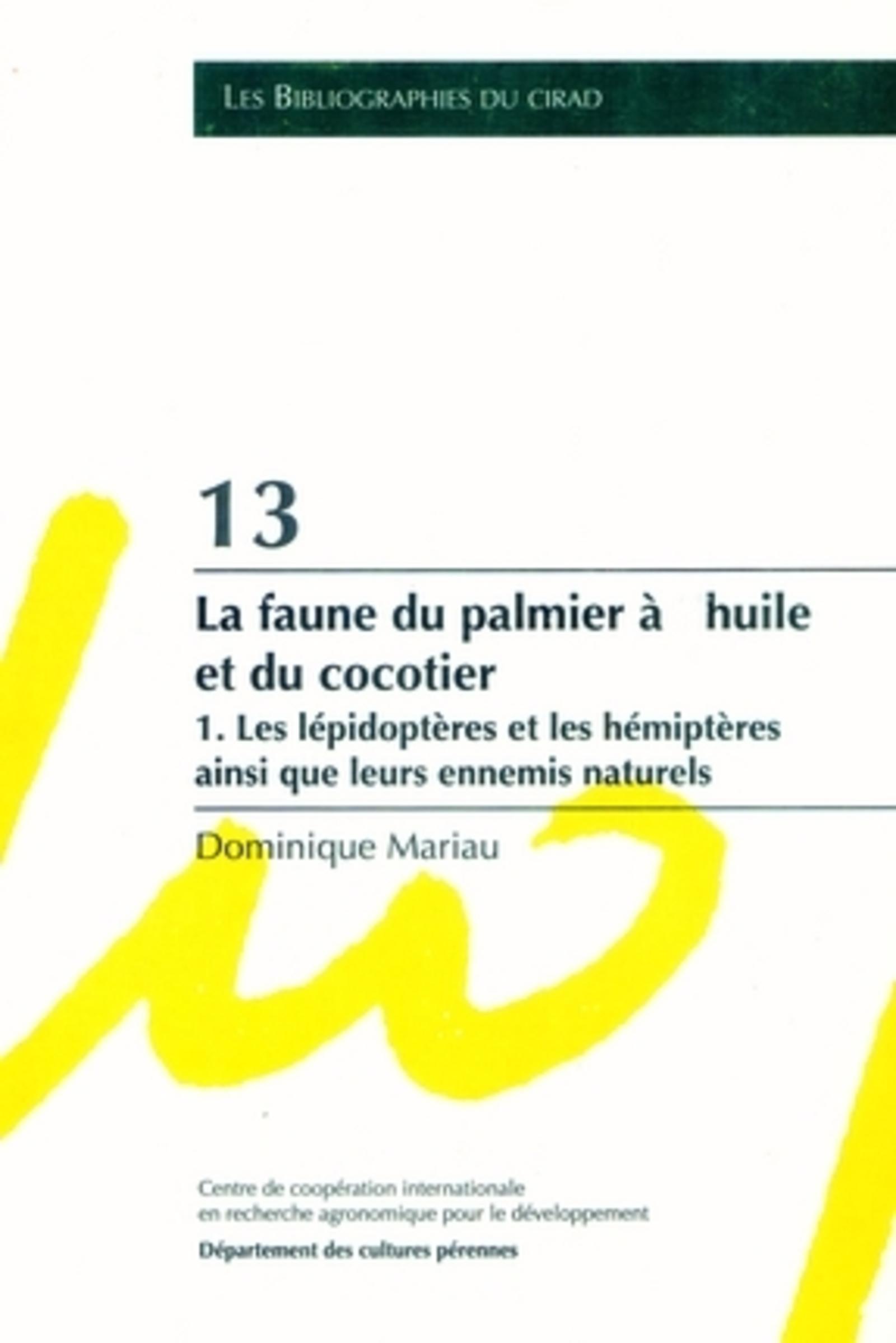 13. La faune du palmier à huile et du cocotier