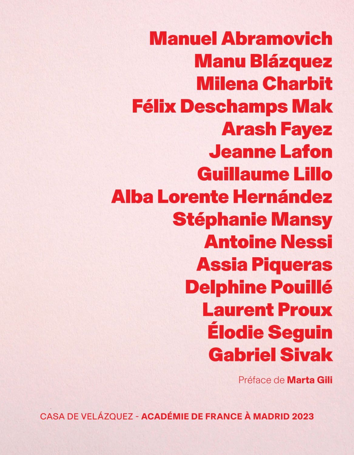 Académie de France à Madrid 2023