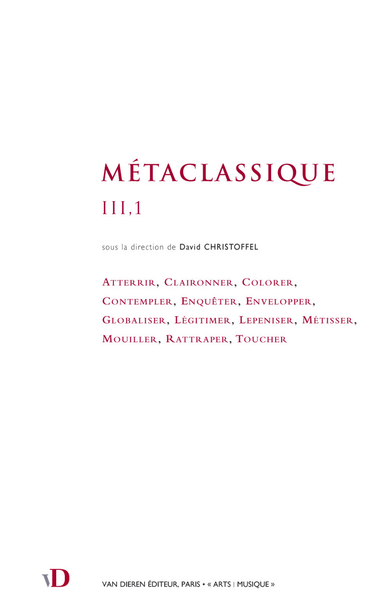 Métaclassique III, 1
