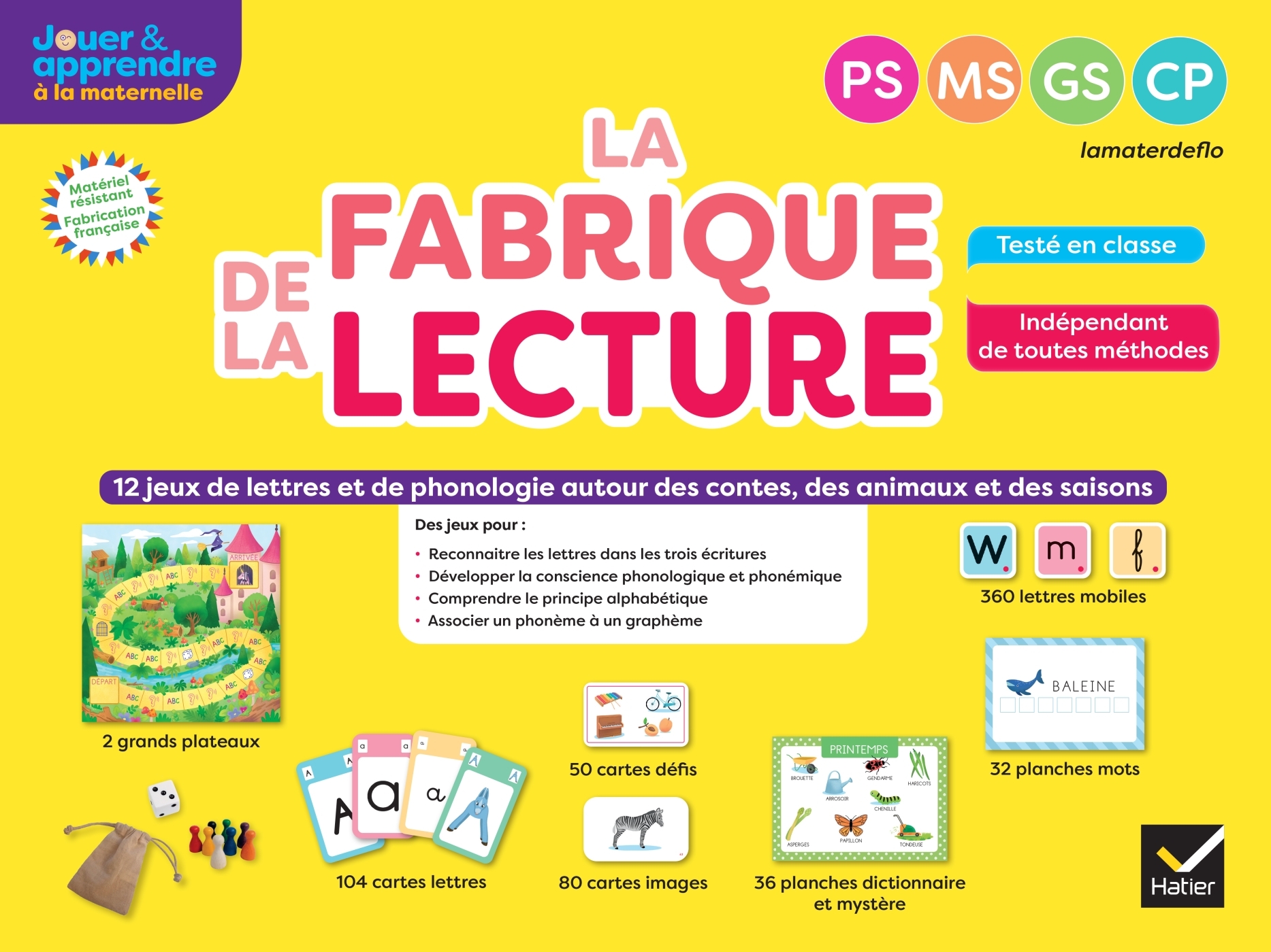 La Fabrique de la lecture - Français - PS-MS-GS-CP  Ed. 2023 - 12 jeux