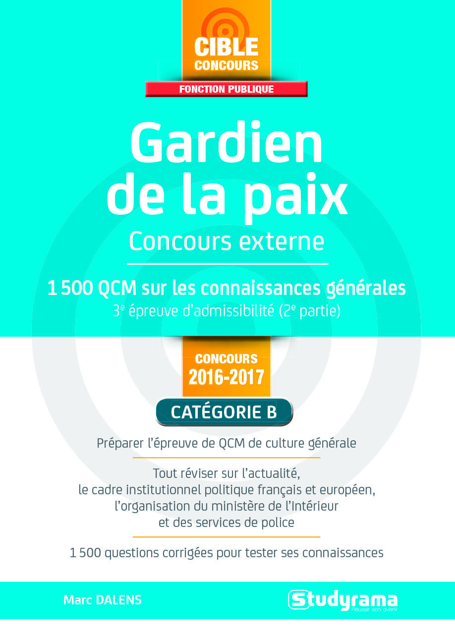Gardien de la paix - Concours externe catégorie B