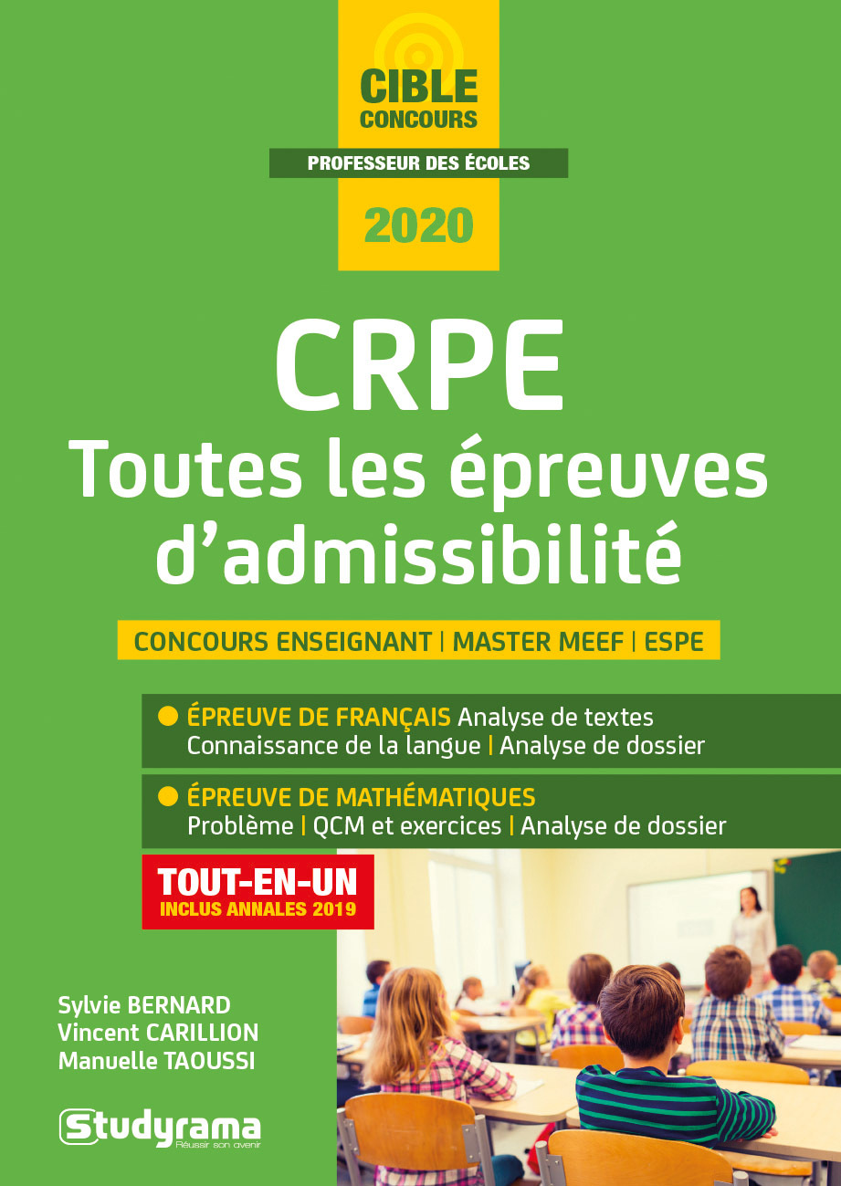 CRPE 2020 Toutes les épreuves d'admissibilité