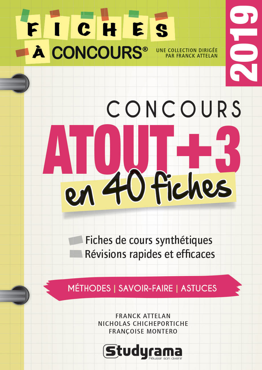 Concours atout +3 en 40 fiches 2019
