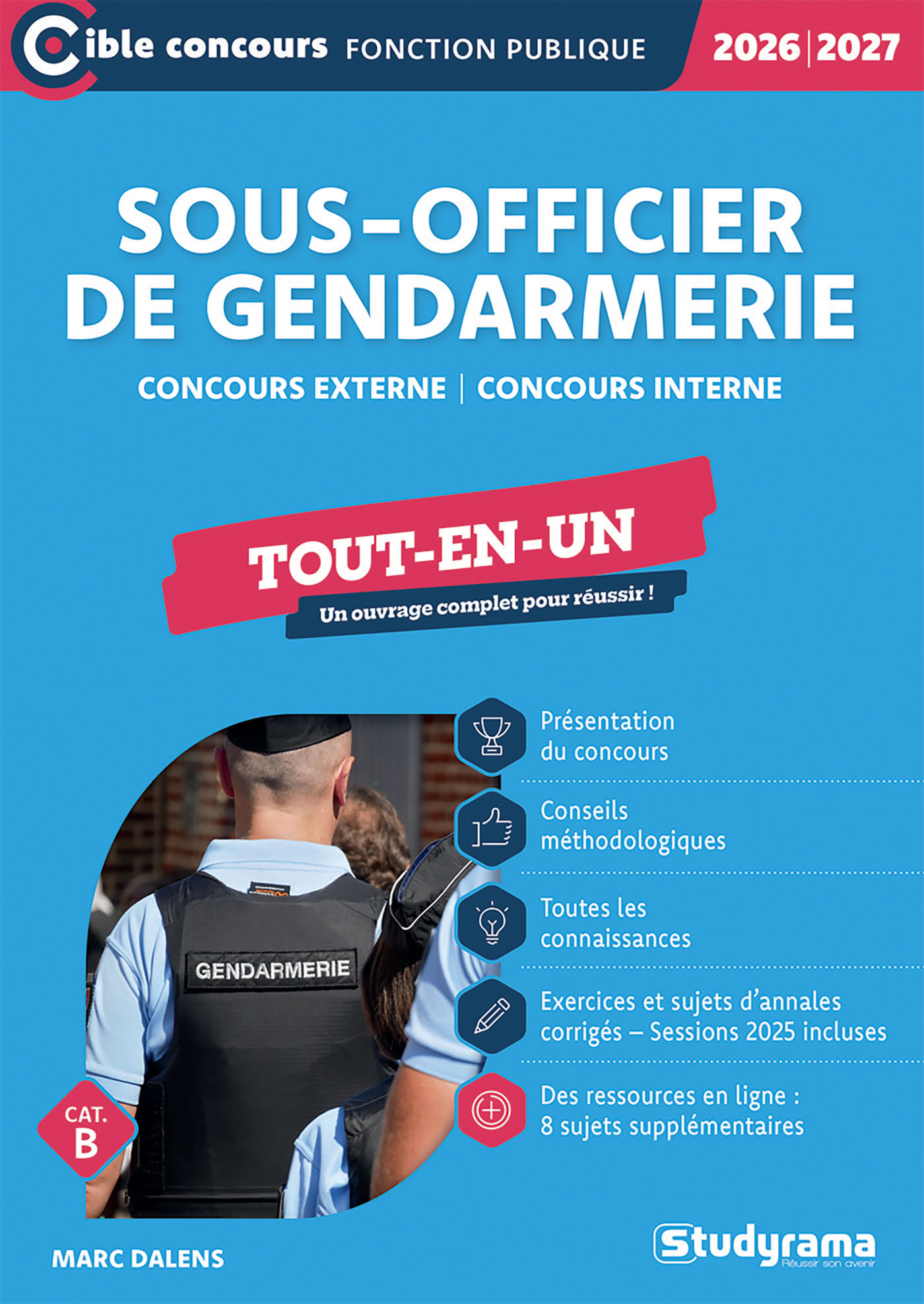 Sous-officier de gendarmerie – Tout-en-un (Catégorie B – Concours 2026-2027)