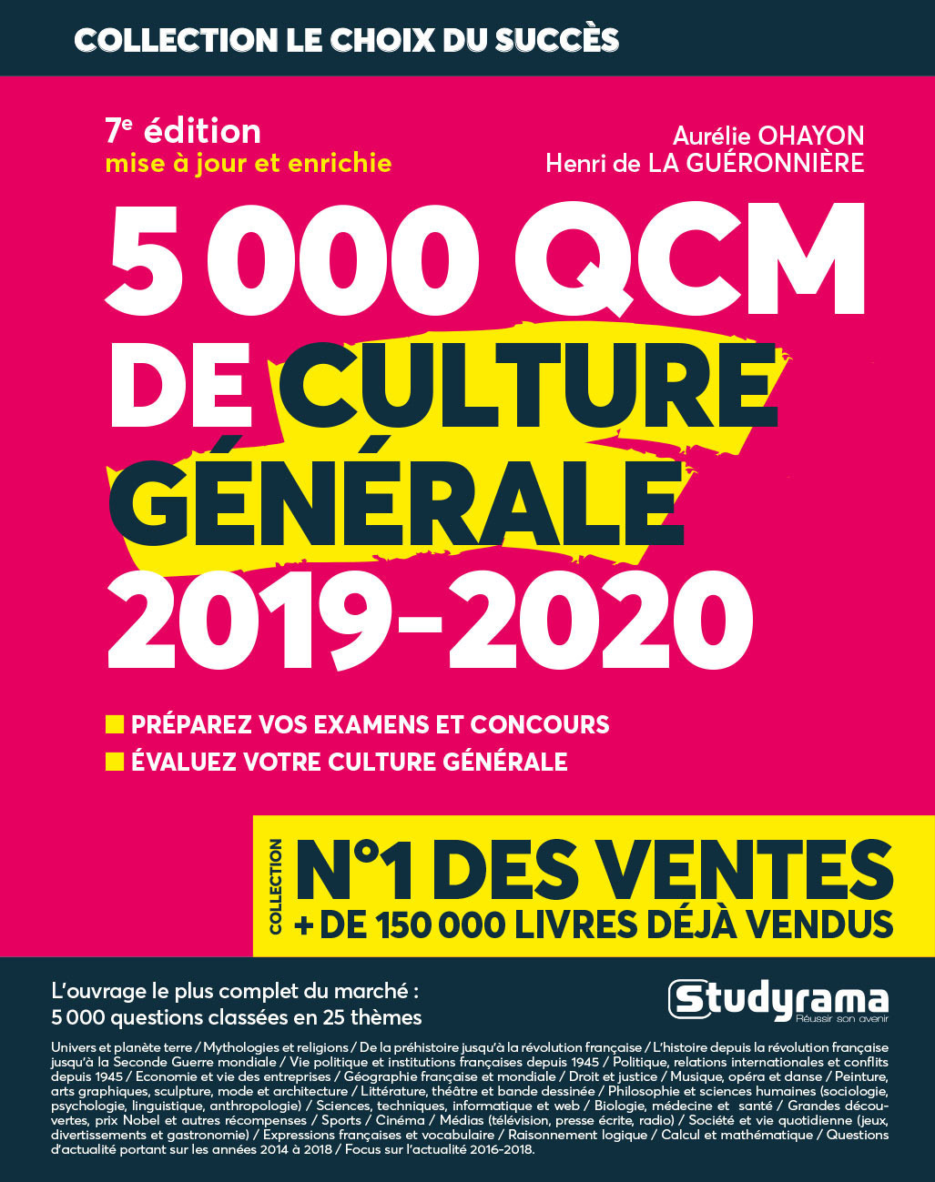 5000 qcm de culture générale 2019-2020
