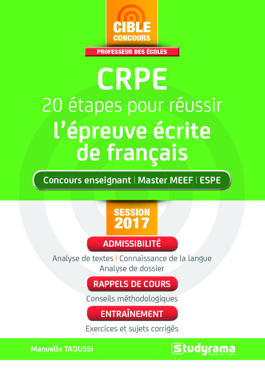 CRPE - Admissibilité - épreuve de français