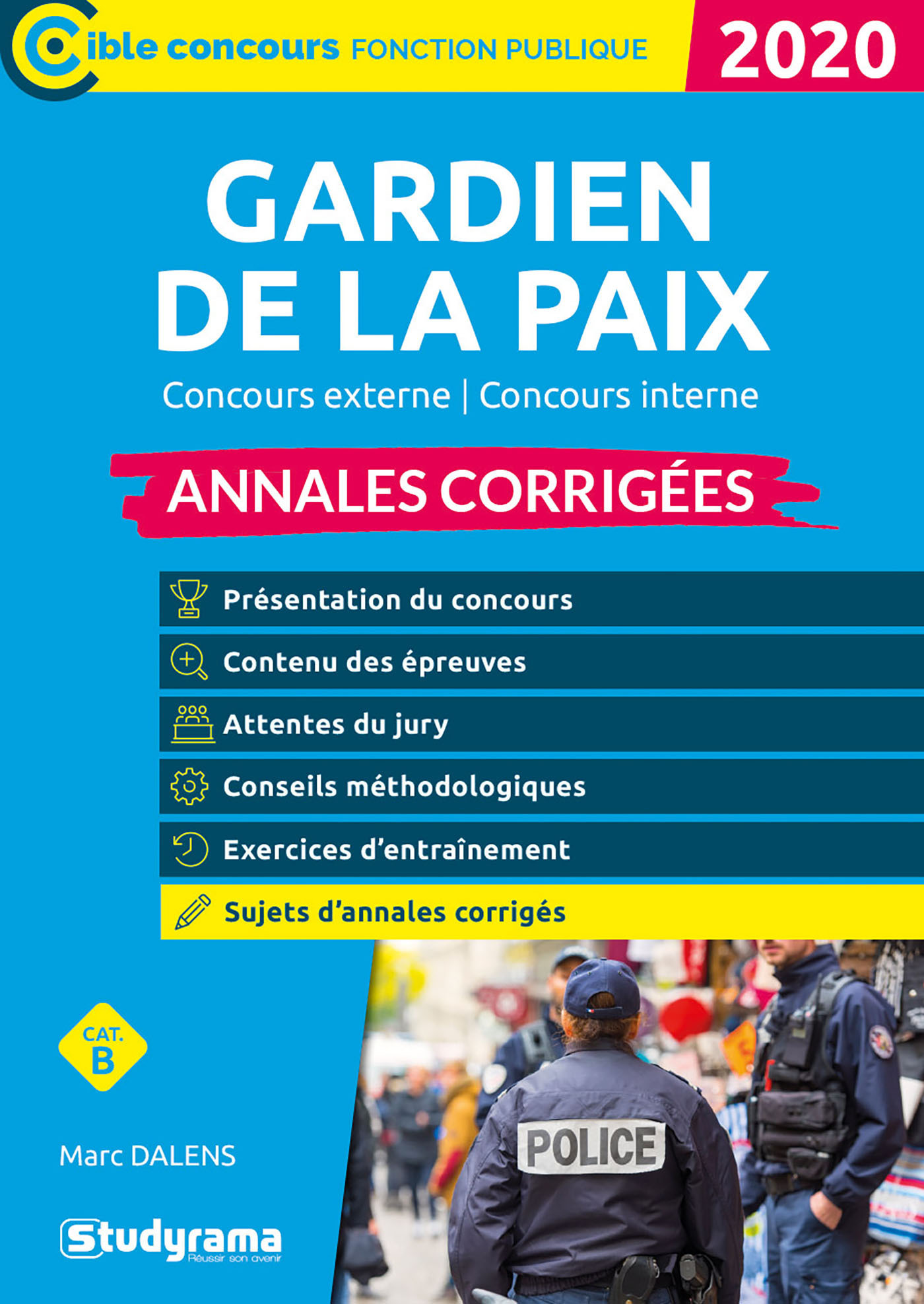 Gardien de la paix 2020 - Annales corrigées