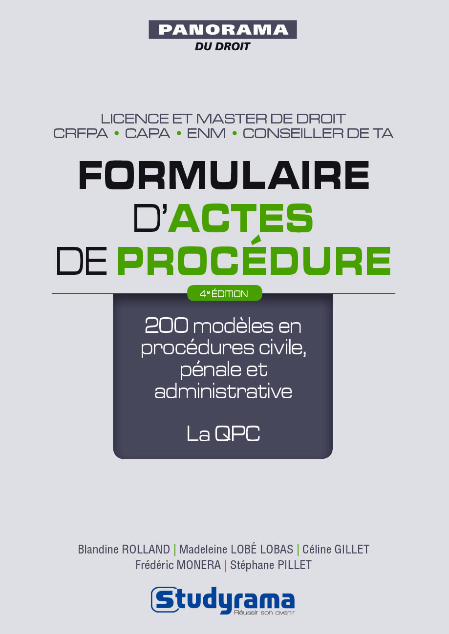 Formulaire d'actes de procédure