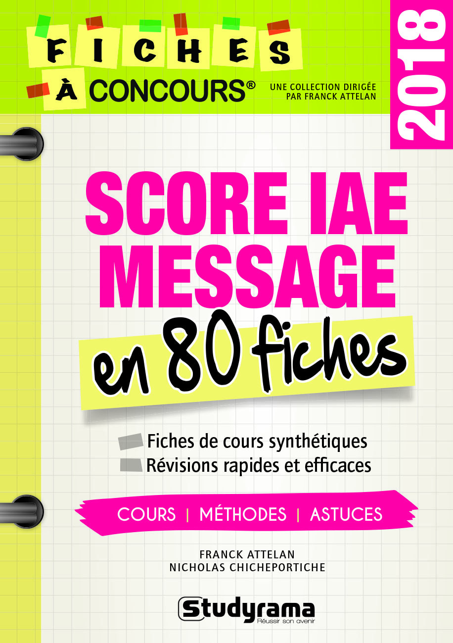 Score iae message en 80 fiches 2018