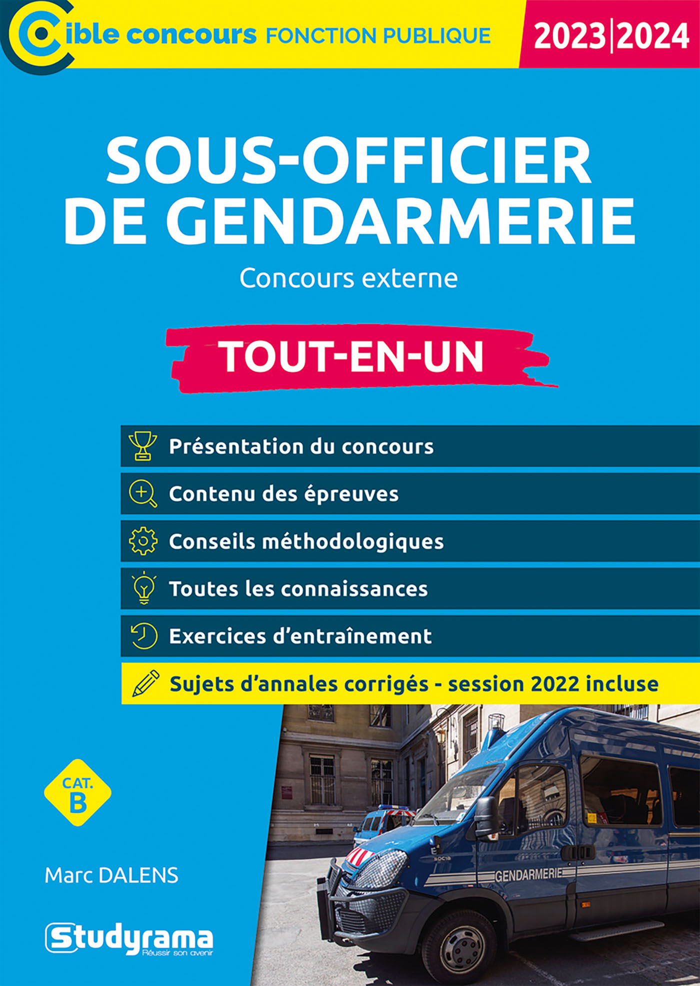 Sous-officier de gendarmerie – Concours externe (Catégorie B – Concours 2023)
