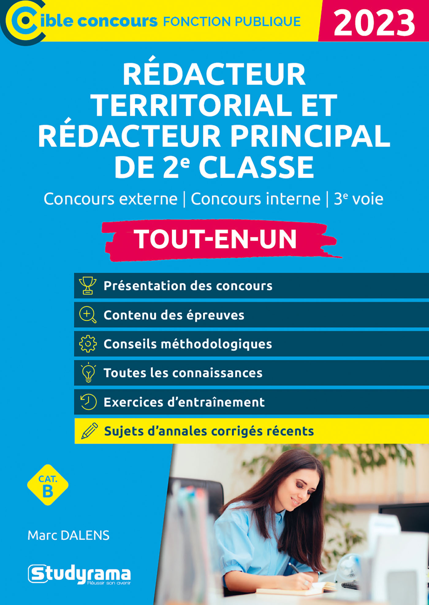 Rédacteur territorial et Rédacteur principal de 2e classe – Tout-en-un (Catégorie B – Concours 2023)