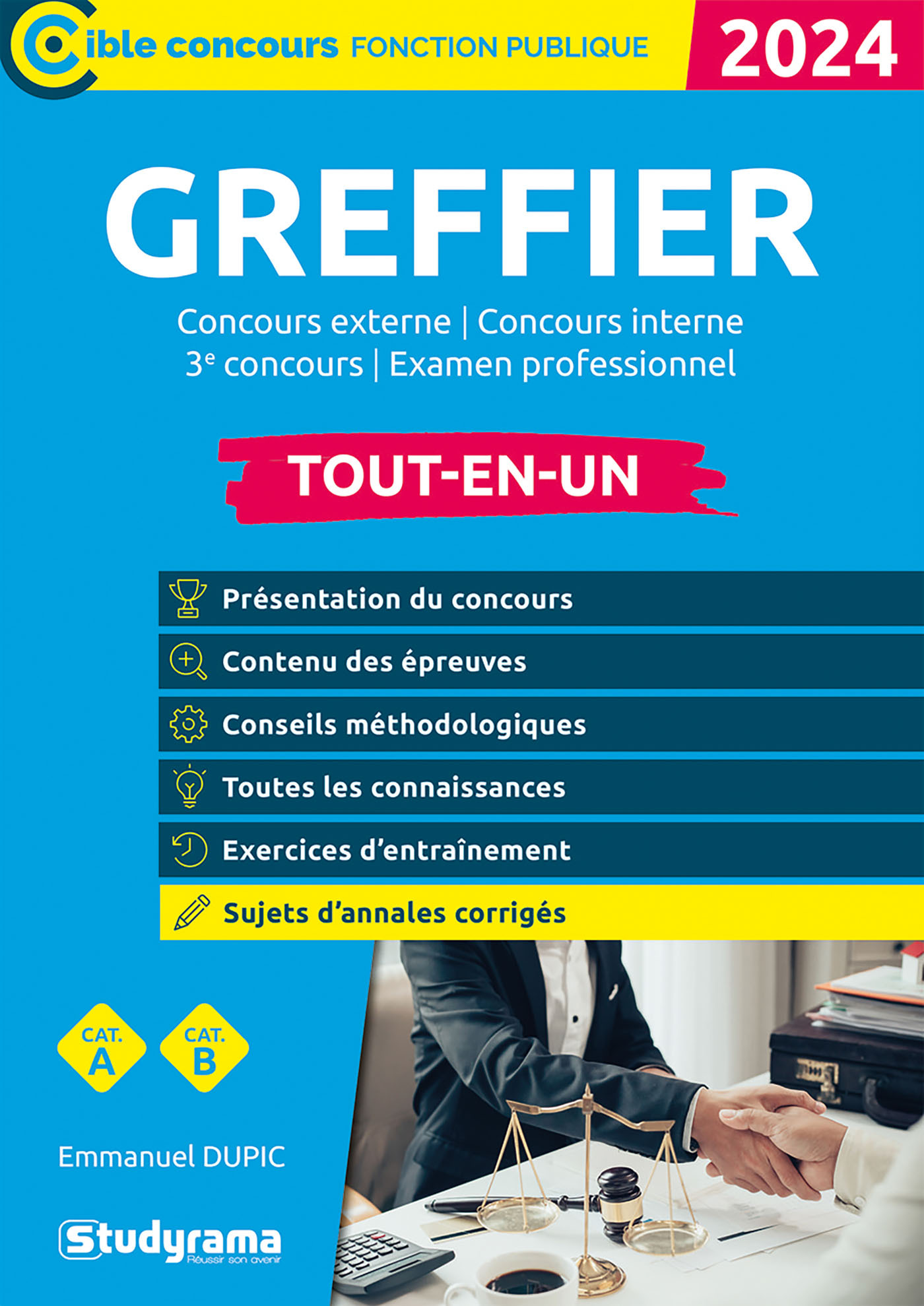 Greffier – Tout-en-un (Catégories A et B – Concours 2023)