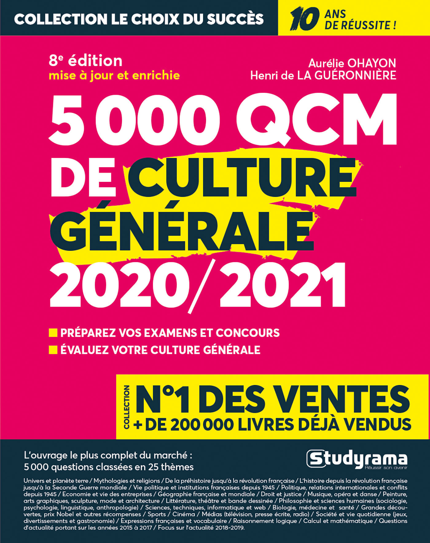 5000 QCM de culture générale 2020-2021