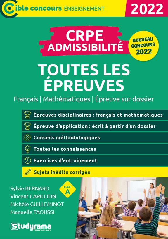 CRPE admissibilité - Toutes les épreuves 2022