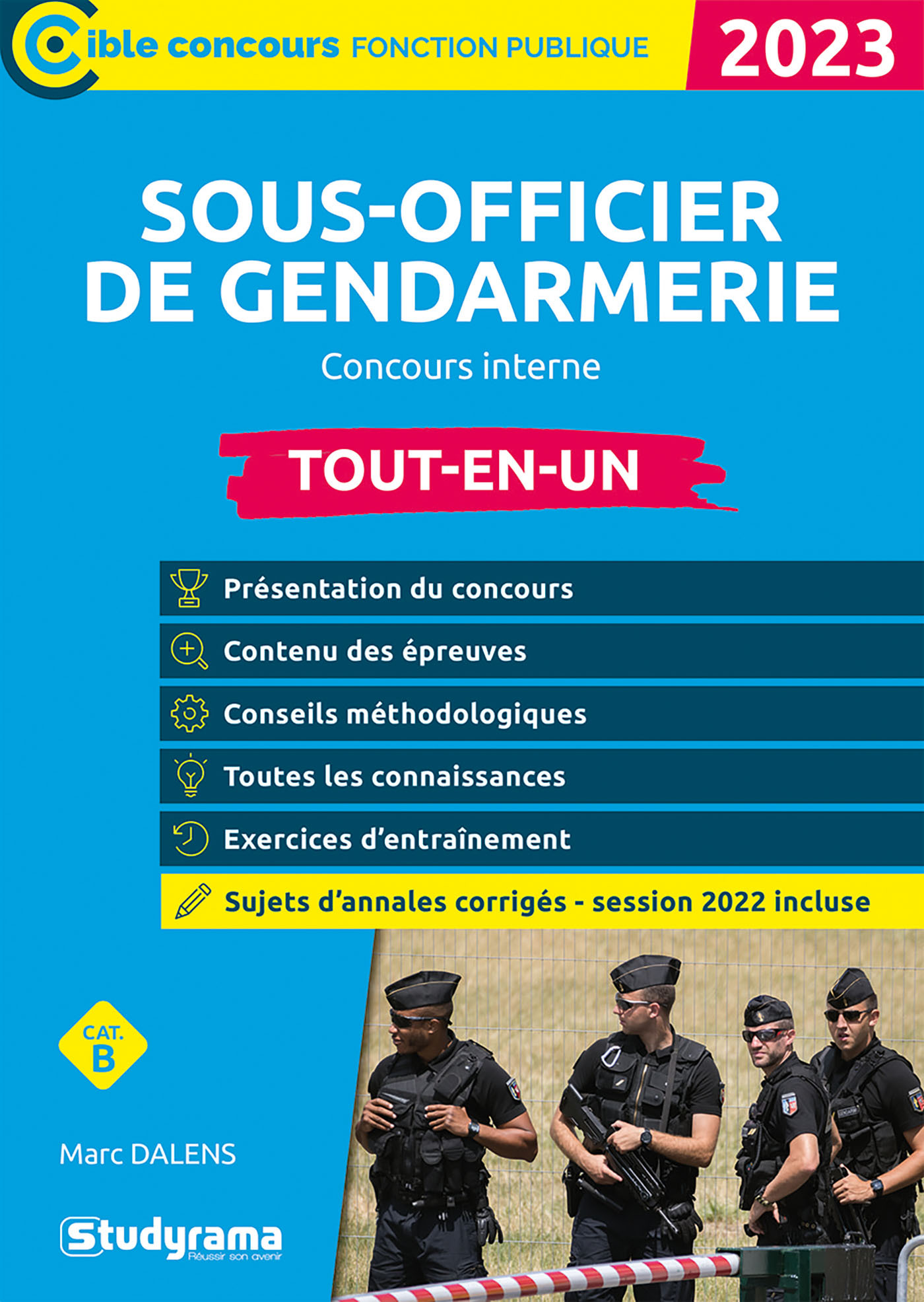 Sous-officier de gendarmerie – Concours interne (Catégorie B – Concours 2023)