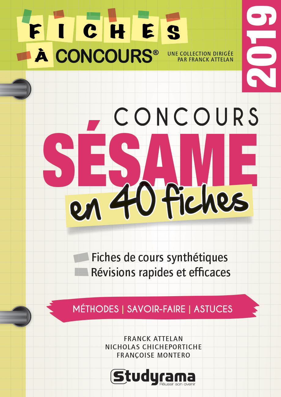 Concours sésame en 40 fiches 2019