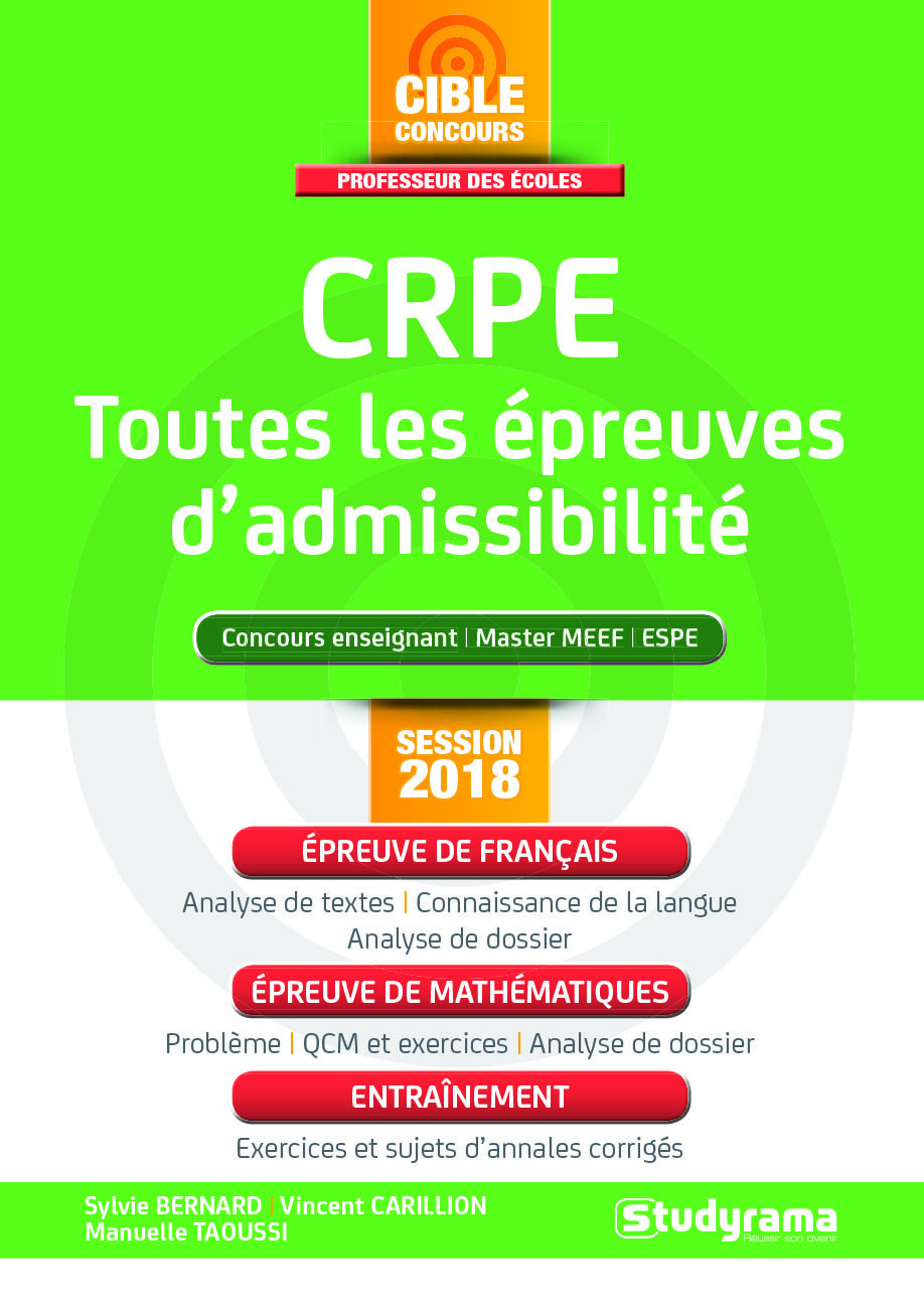Crpe toutes les épreuves d'admissibilité