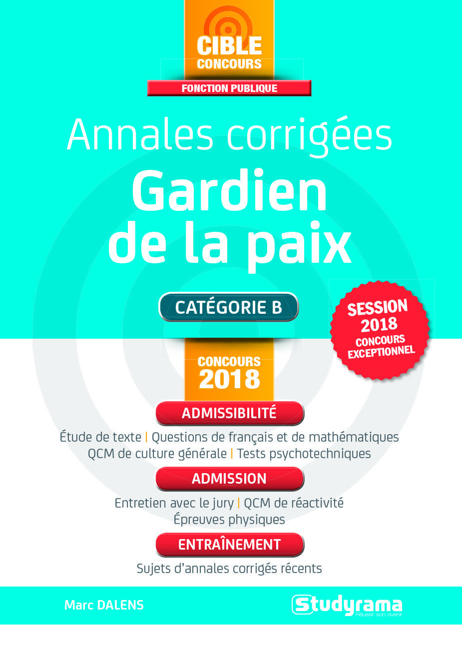 Annales corrigées gardien de la paix