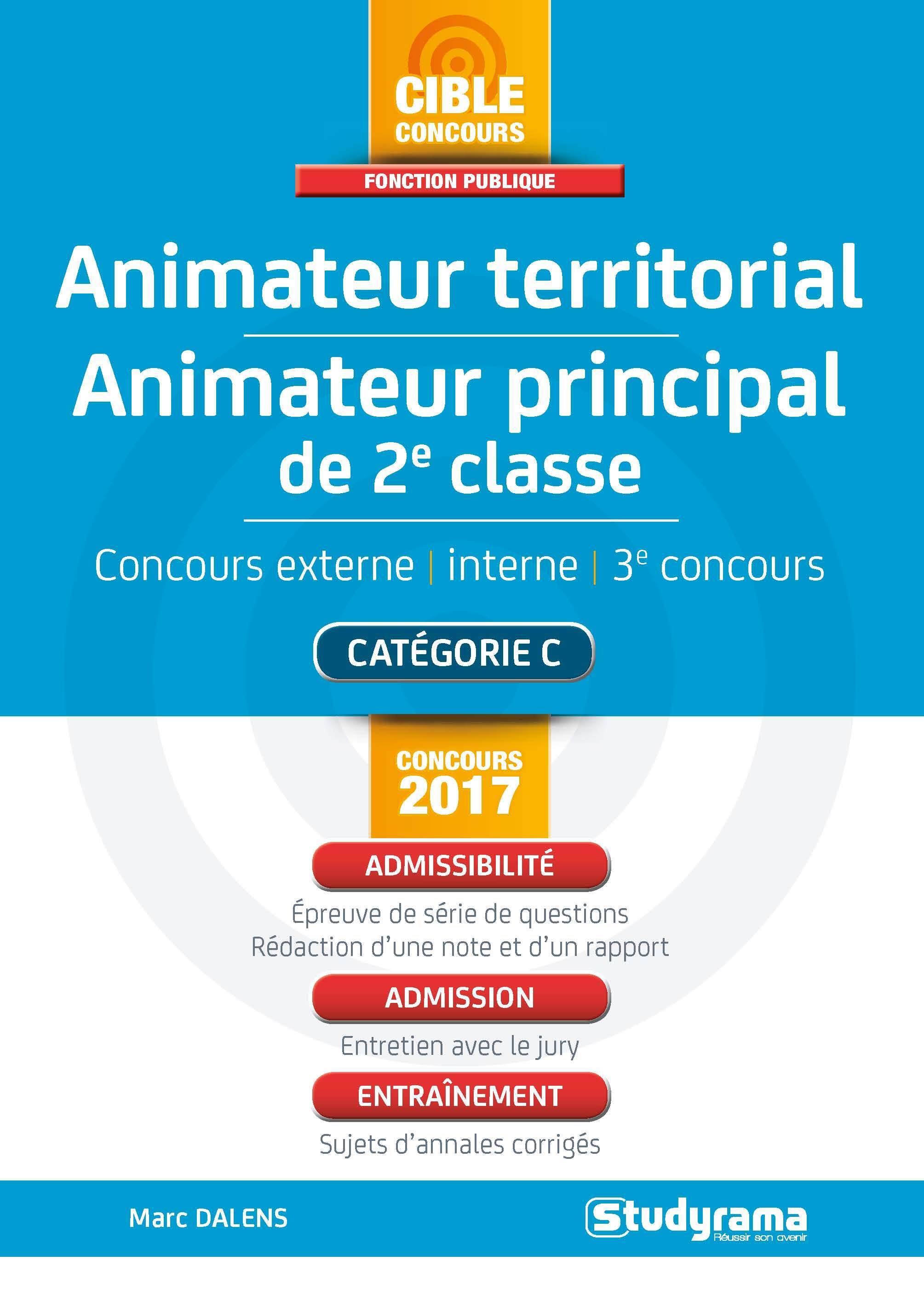 Animateur territorial animateur principal de 2e classe concours 2017