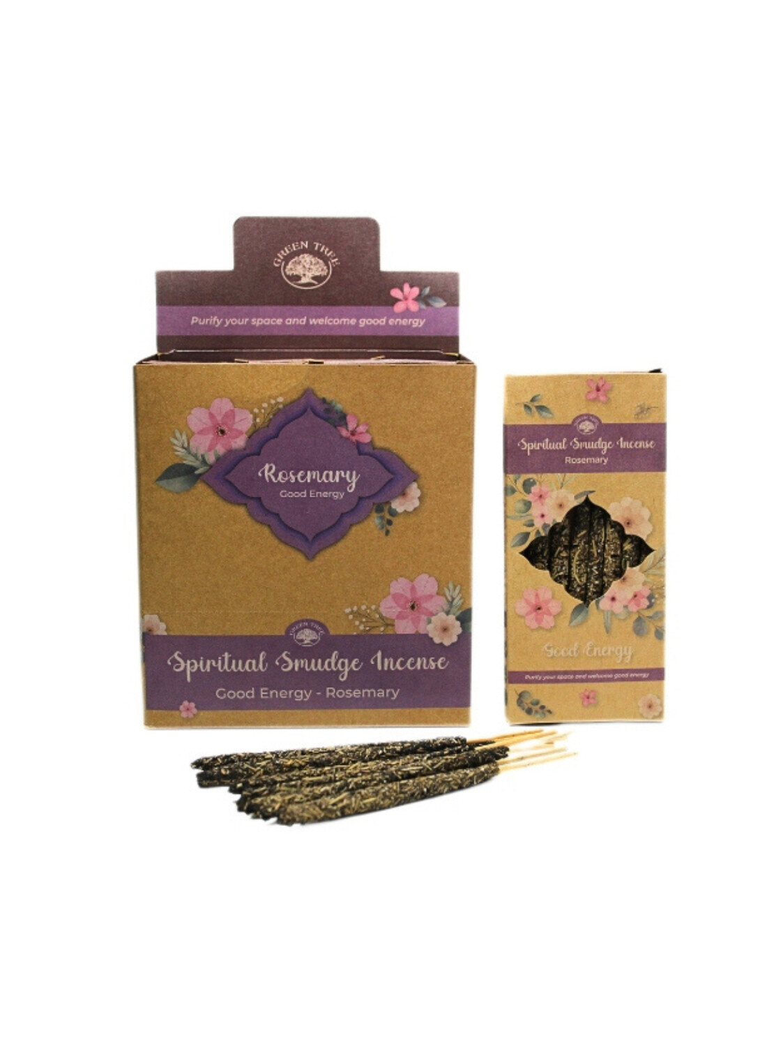 Encens Green Tree Smudge - Bonne Energie - Romarin