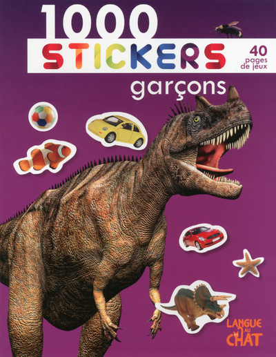 1000 stickers garçons (fond mauve)