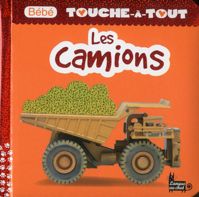Les camions (Fond orange) - Bébé touche-à-tout