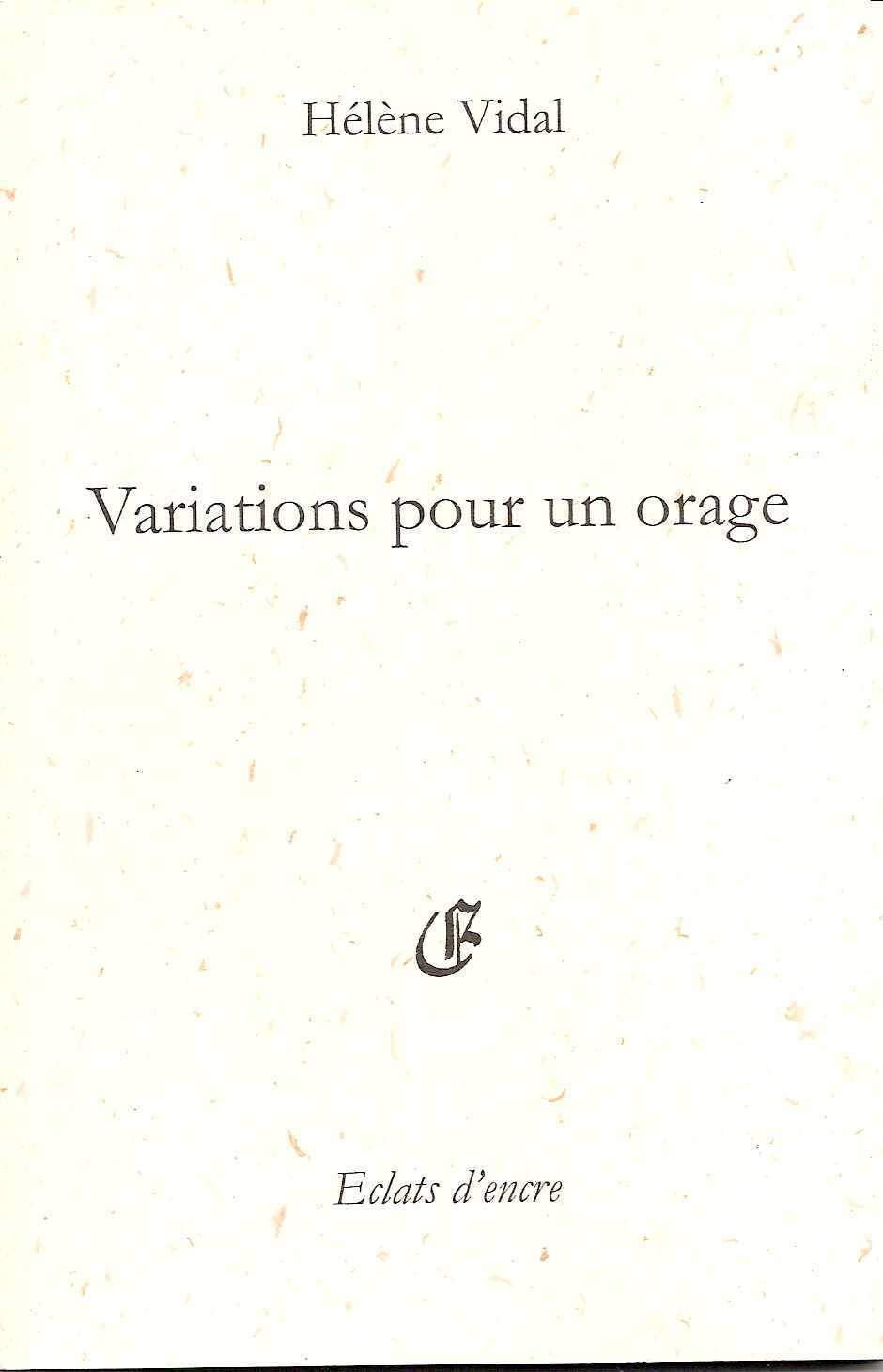 VARIATIONS POUR UN ORAGE