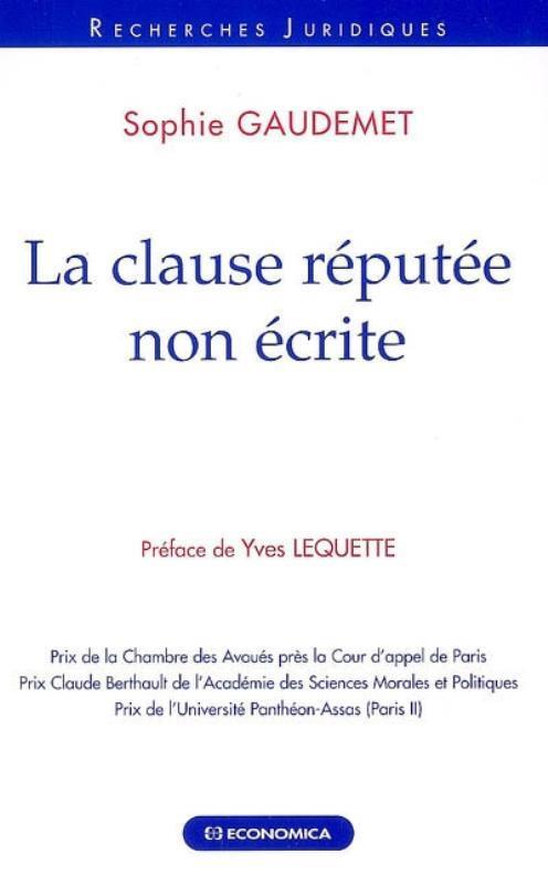 CLAUSE REPUTEE NON ECRITE (LA)