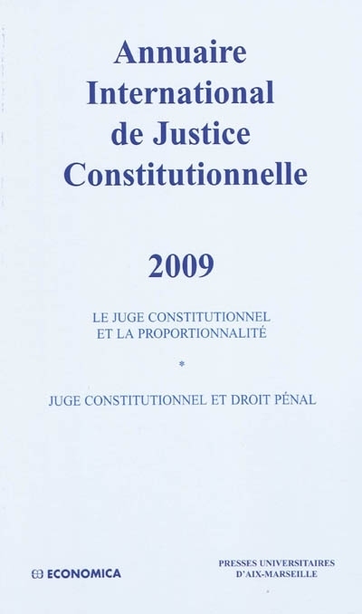 ANNUAIRE INTERNATIONAL DE JUSTICE CONSTITUTIONNELLE , VOLUME XXV