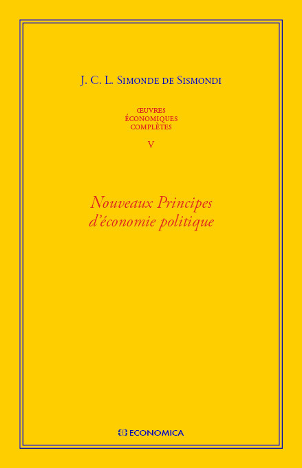 OEUVRES ECONOMIQUES COMPLETES , VOL 5 - NOUVEAUX PRINCIPES D'ECONOMIE POLITIQUE