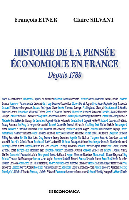 HISTOIRE DE LA PENSEE ECONNOMIQUE EN FRANCE - DEPUIS 1789