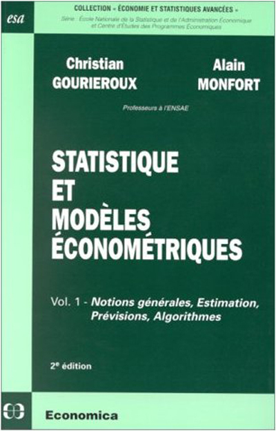 STATISTIQUES ET MODELES ECONOMETRIQUES VOL 1