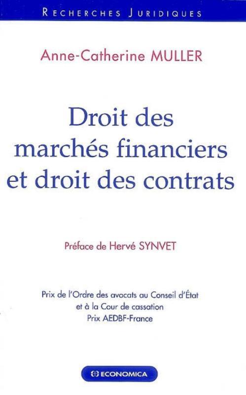 DROIT DES MARCHES FINANCIERS ET CONTRATS