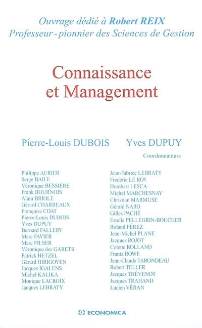 CONNAISSANCE ET MANAGEMENT