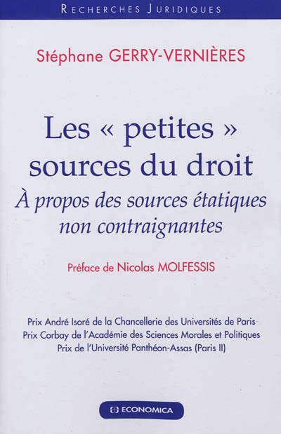 PETITES SOURCES DU DROIT (LES)