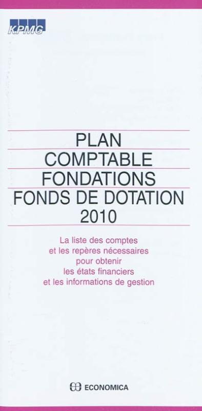 PLAN COMPTABLE FONDATIONS ET FONDS DE DOTATION 2010