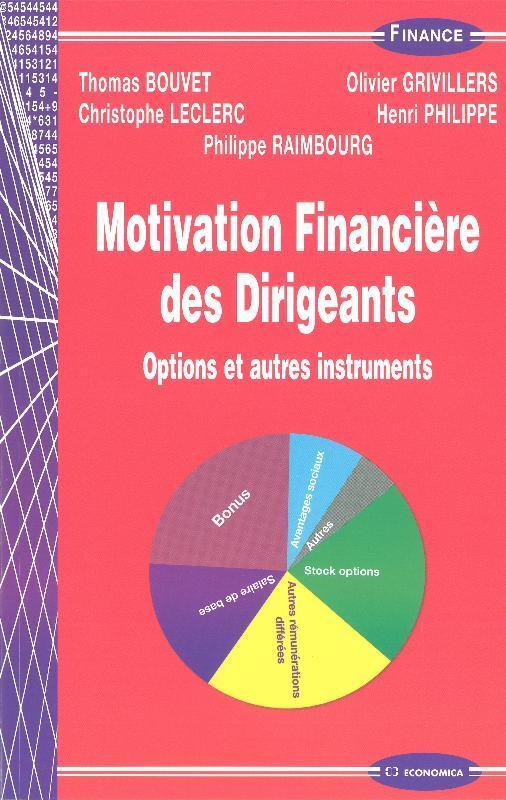 MOTIVATION FINANCIERE DES DIRIGEANTS : OPTIONS ET AUTRES INSTRUMENTS