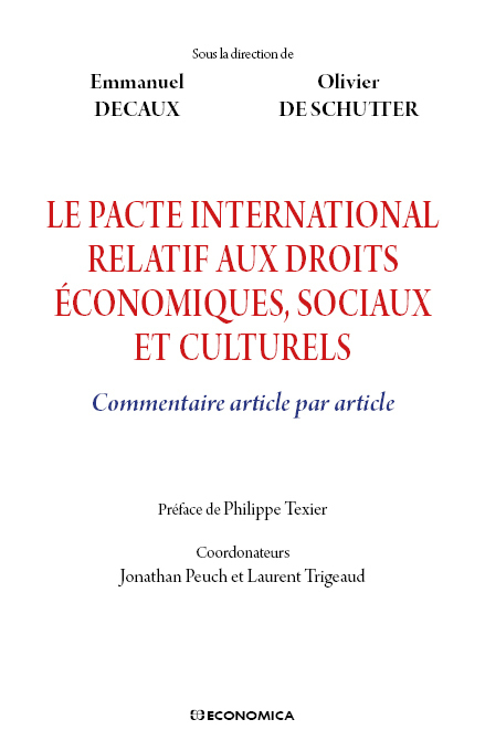 LE PACTE INTERNATIONAL RELATIF AUX DROITS ECONOMIQUES, SOCIAUX ET CULTURELS. - COMMENTAIRE ARTICLE P
