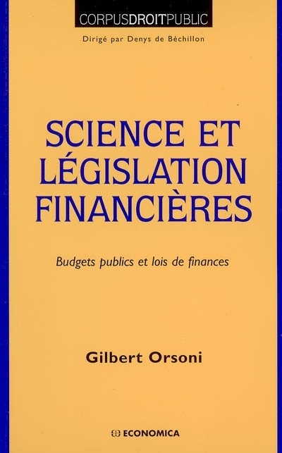 SCIENCE ET LEGISLATION FINANCIERES