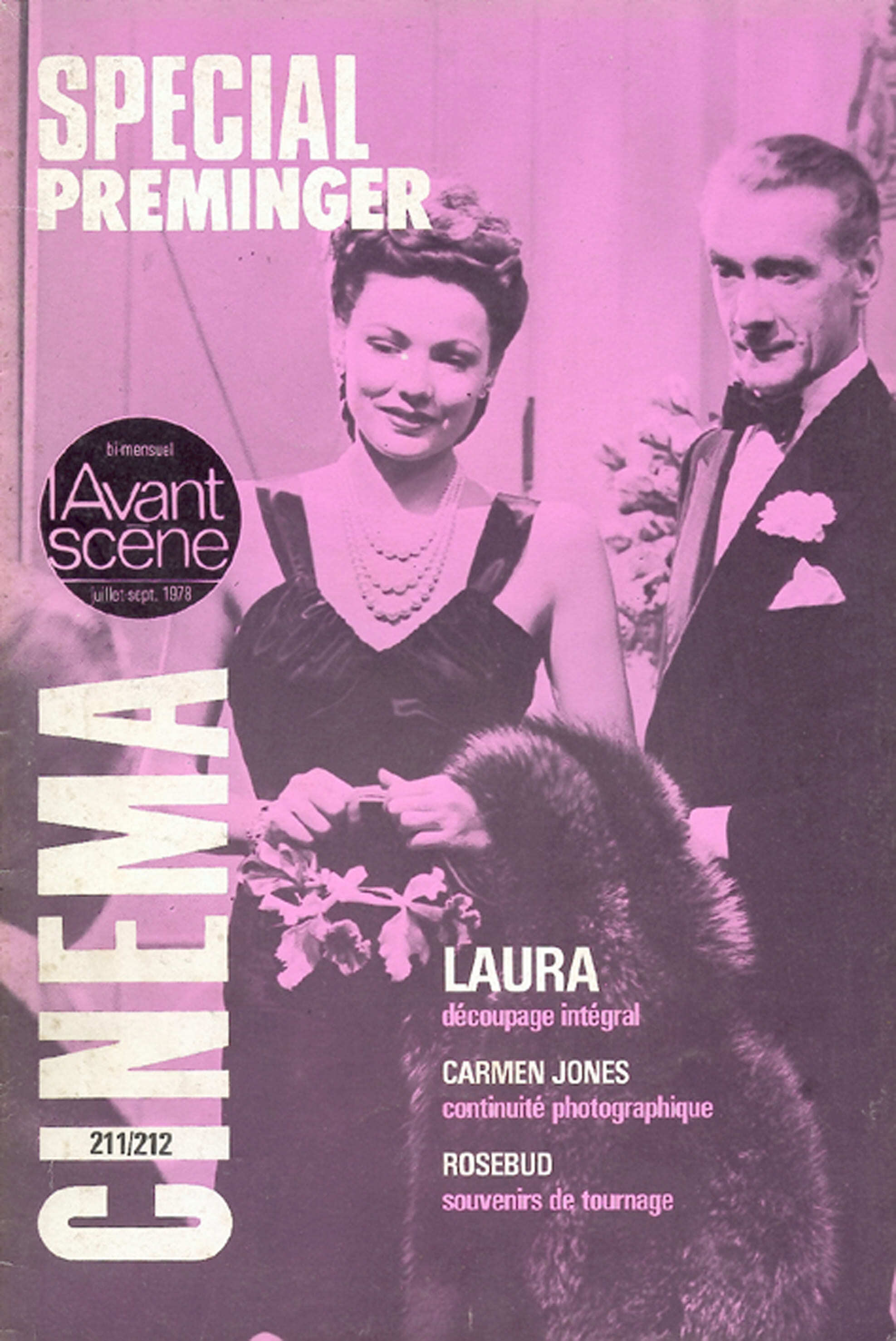 L'Avant Scène cinéma n°211/212 : Laura - Juillet/Septembre 1978
