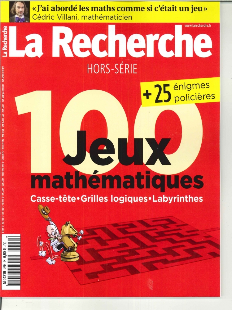 La Recherche HS N°26 100 jeux mathématiques - juin/juillet 2018
