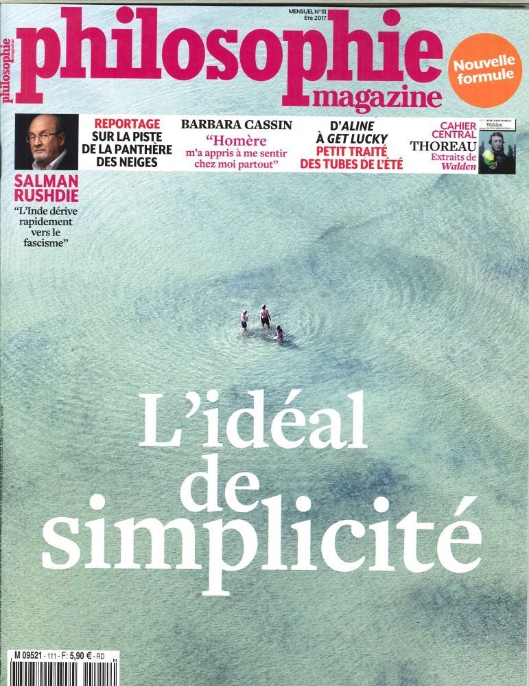 Philosophie Magazine N°111 L Ideal De Simplicite  Juillet 2017