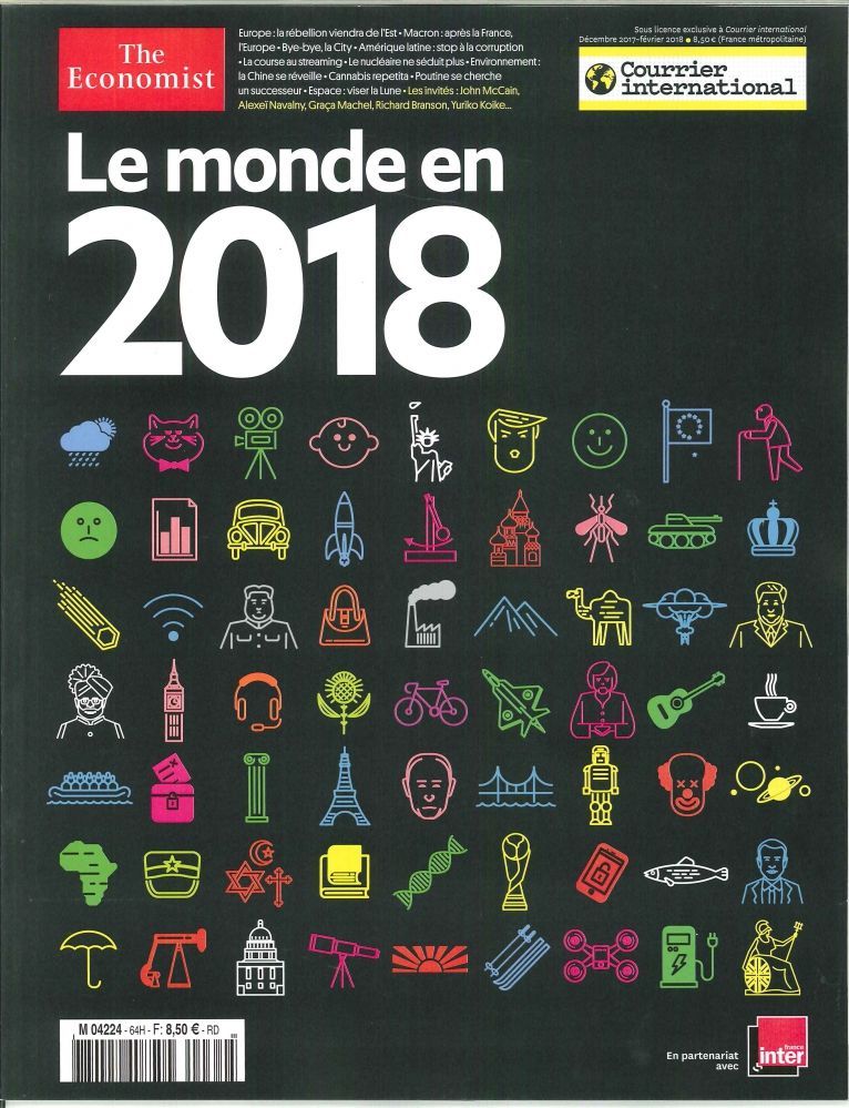 Courrier International N°64 Le Monde En 2018 Decembre 2017