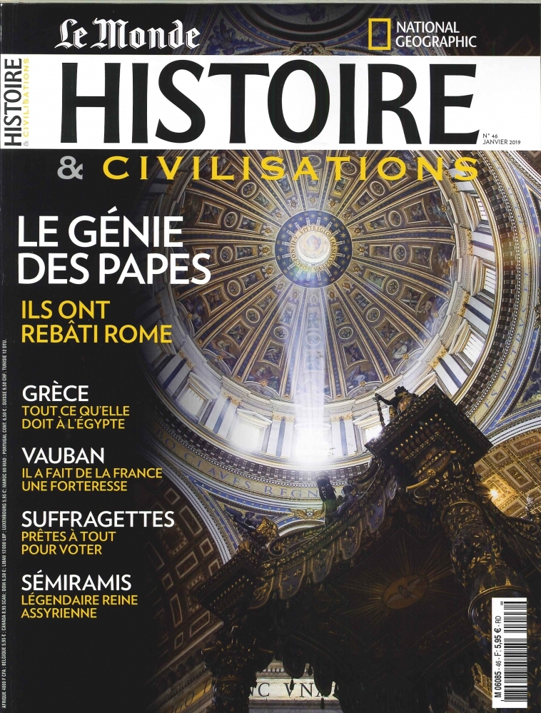Histoire & Civilisations N°46 LE Génie des Papes  - janvier 2019