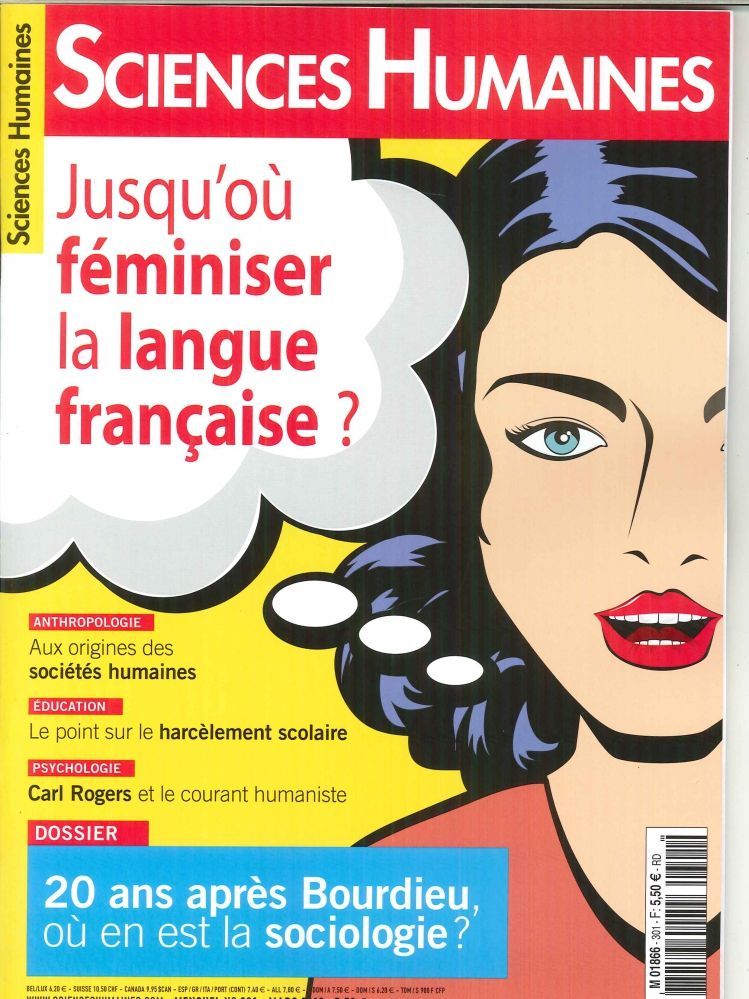 Sciences Humaines N°301 Jusqu'Ou Feminiser La Langue Francaise Mars 2018