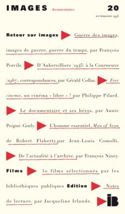IMAGES DOCUMENTAIRES N° 20 -.Retour sur images - 1995