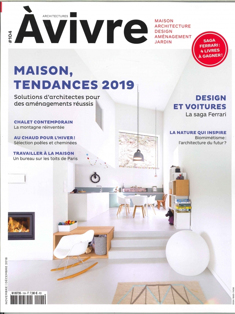 Architecture à Vivre  N°104 Maison tendances 2019 novembre/décembre 2018