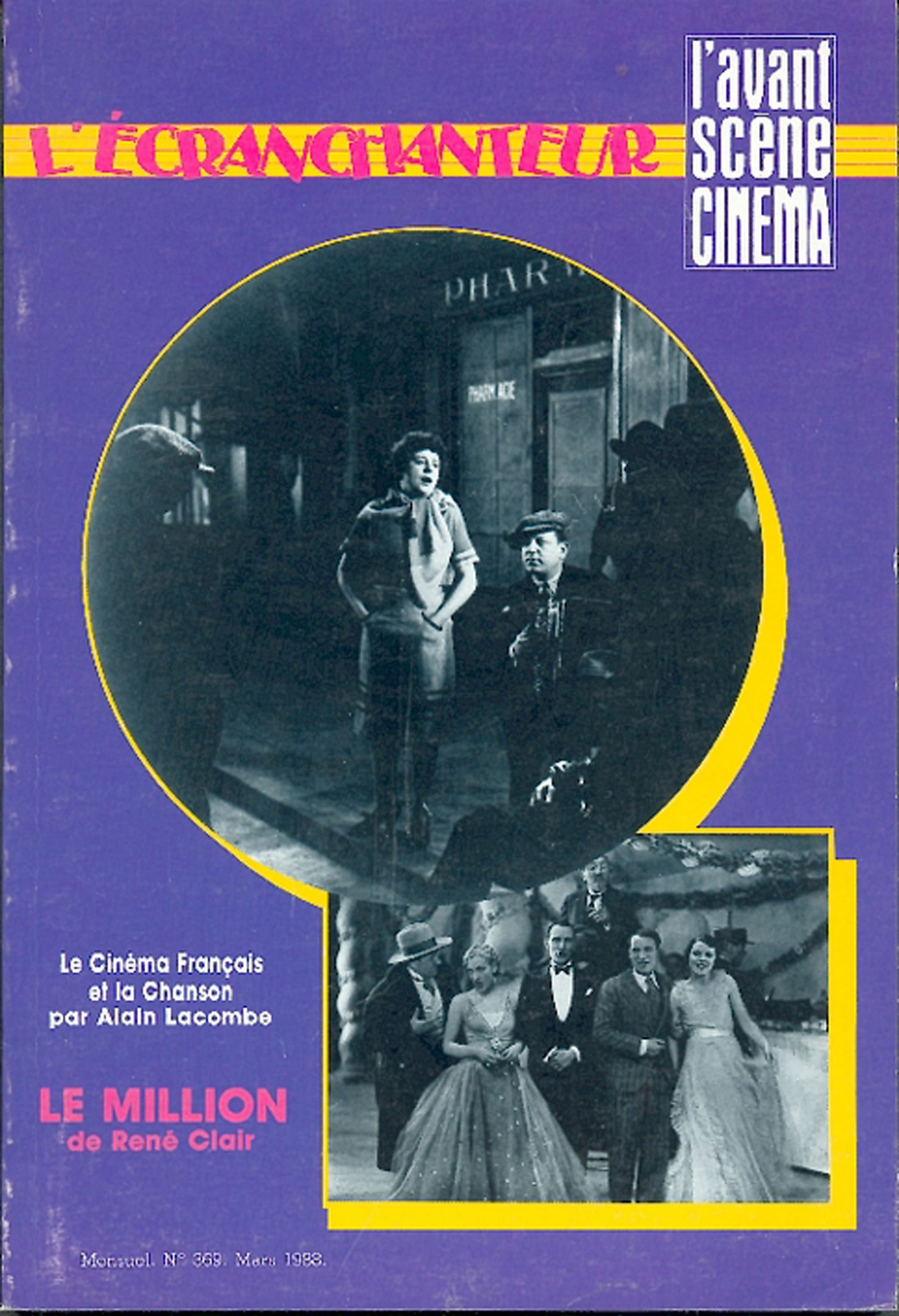 L'Avant Scène Cinéma n°369 : Le Million - Mars 1988